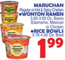 Bravo Supermarkets MARUCHAN Regular or Hot & Spicy Chicken offer