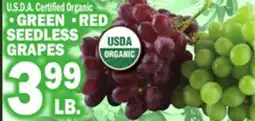 Bravo Supermarkets GREEN, RED SEEDLESS GRAPES offer