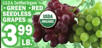 Bravo Supermarkets GREEN, RED SEEDLESS GRAPES offer