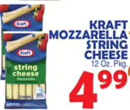 Bravo Supermarkets KRAFT MOZZARELLA STRING CHEESE offer