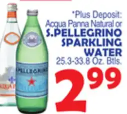 Bravo Supermarkets S.PELLEGRINO SPARKLING WATER offer