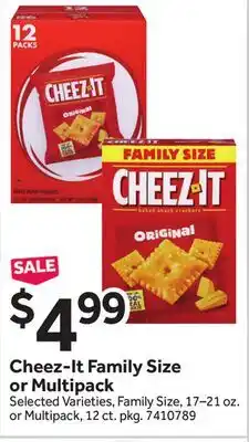 Stop&Shop Cheez-It Family Size or Multipack offer