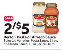 Stop&Shop Bertolli Pasta or Alfredo Sauce offer