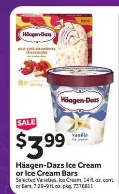 Stop&Shop Häagen-Dazs Ice Cream or Ice Cream Bars offer