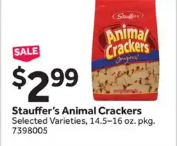 Stop&Shop Stauffer's Animal Crackers offer