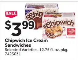 Stop&Shop Chipwich Ice Cream Sandwiches offer