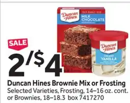 Stop&Shop Duncan Hines Brownie Mix or Frosting offer