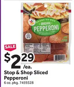 Stop&Shop Sliced Pepperoni offer