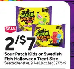 Stop&Shop Sour Patch Kids or Swedish Fish Halloween Treat Size offer