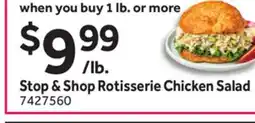 Stop&Shop Stop & Shop Rotisserie Chicken Salad offer