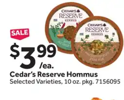 Stop&Shop Cedar's Reserve Hommus offer