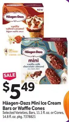 Stop&Shop Häagen-Dazs Mini Ice Cream Bars or Waffle Cones offer