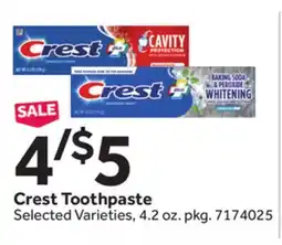 Stop&Shop Crest Toothpaste offer