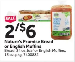 Stop&Shop Nature's Promise Bread or English Muffins offer