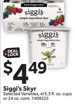 Stop&Shop Siggi's Skyr offer