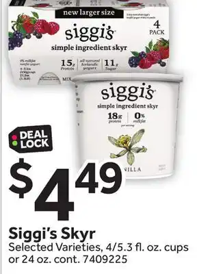 Stop&Shop Siggi's Skyr offer