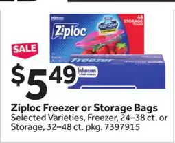 Stop&Shop Ziploc Freezer or Storage Bags offer