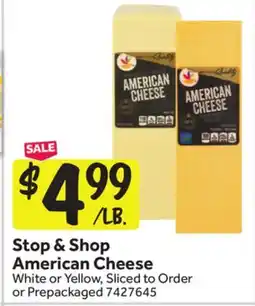 Stop&Shop Stop & Shop American Cheese offer