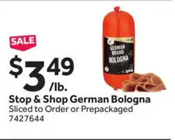 Stop&Shop Stop & Shop German Bologna offer