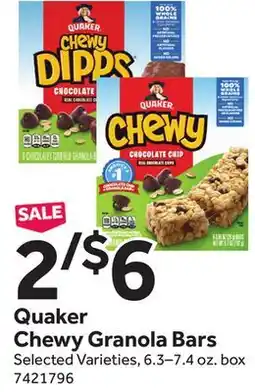 Stop&Shop Quaker Chewy Granola Bars offer