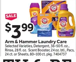 Stop&Shop Arm & Hammer Laundry Care offer