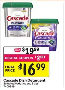 Stop&Shop Cascade Dish Detergent offer