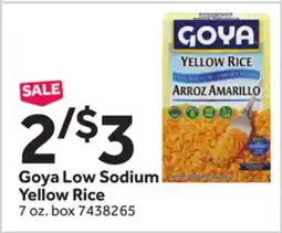 Stop&Shop Goya Low Sodium Yellow Rice offer
