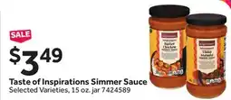 Stop&Shop Taste of Inspirations Simmer Sauce offer