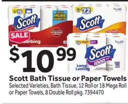 Stop&Shop Scott Bath Tissue or Paper Towels offer