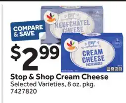 Stop&Shop Stop & Shop Cream Cheese offer