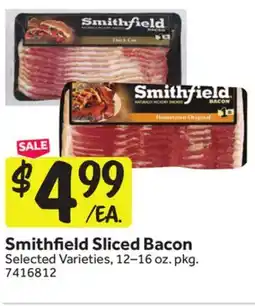 Stop&Shop Smithfield Sliced Bacon offer