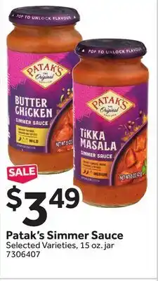 Stop&Shop Patak's Simmer Sauce offer