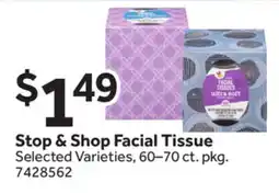 Stop&Shop Stop & Shop Facial Tissue offer