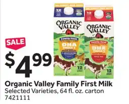 Stop&Shop Organic Valley Family First Milk offer