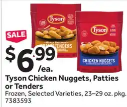 Stop&Shop Tyson Chicken Nuggets, Patties or Tenders offer