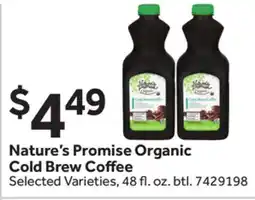 Stop&Shop Nature's Promise Organic Cold Brew Coffee offer