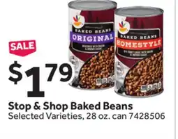 Stop&Shop Stop & Shop Baked Beans offer