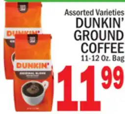 C Town DUNKIN' GROUND COFFEE offer