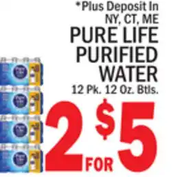 C Town PURE LIFE PURIFIED WATER offer