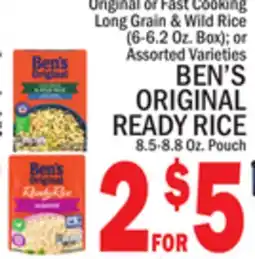 C Town BEN'S ORIGINAL READY RICE 8.5-8.8 Oz. Pouch offer