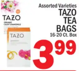 C Town TAZO TEA BAGS offer