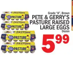 C Town PETE & GERRY'S PASTURE RAISED LARGE EGGS offer