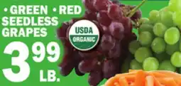 C Town • GREEN • RED SEEDLESS GRAPES offer