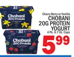 C Town CHOBANI 20G PROTEIN YOGURT offer