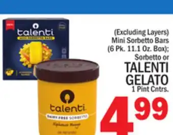 C Town TALENTI GELATO, 1 Pint Cntrs offer