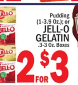 C Town JELL-O GELATIN. 3-3 Oz. Boxes offer