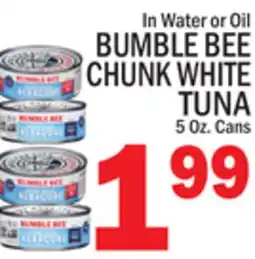 C Town BUMBLE BEE CHUNK WHITE TUNA offer