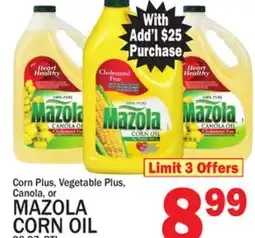 C Town MAZOLA CORN OIL offer