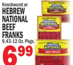 C Town HEBREW NATIONAL BEEF FRANKS offer
