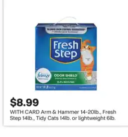 CVS Arm & Hammer 14-20lb., Fresh Step 14lb., Tidy Cats 14lb. or lightweight 6lb offer